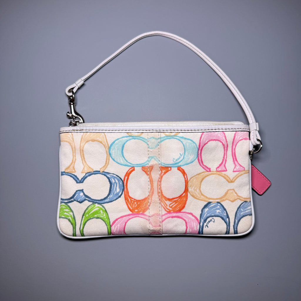 Coach Multicolor Scribble Wristlet