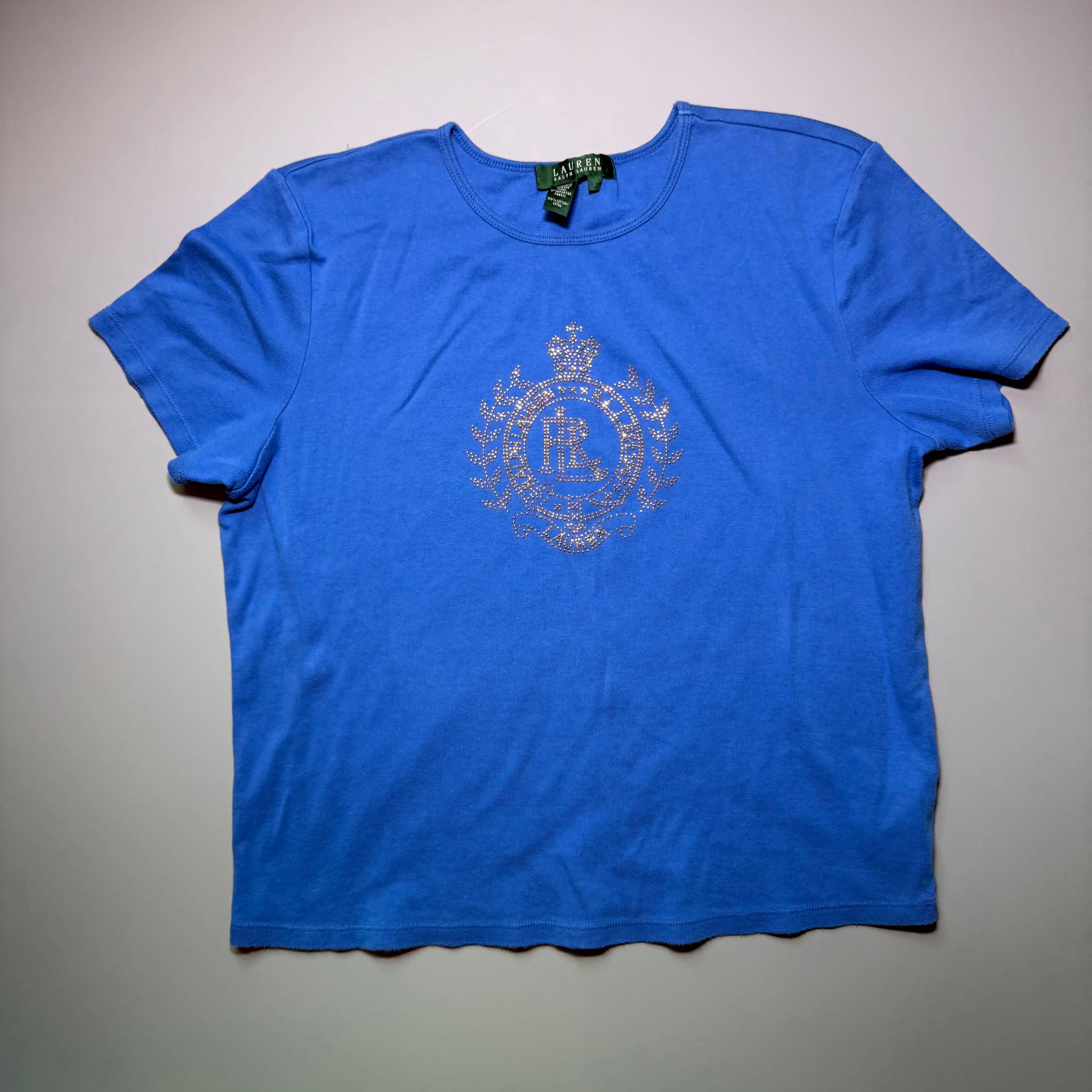 90’s Lauren Ralph Lauren Royal Blue Studded top