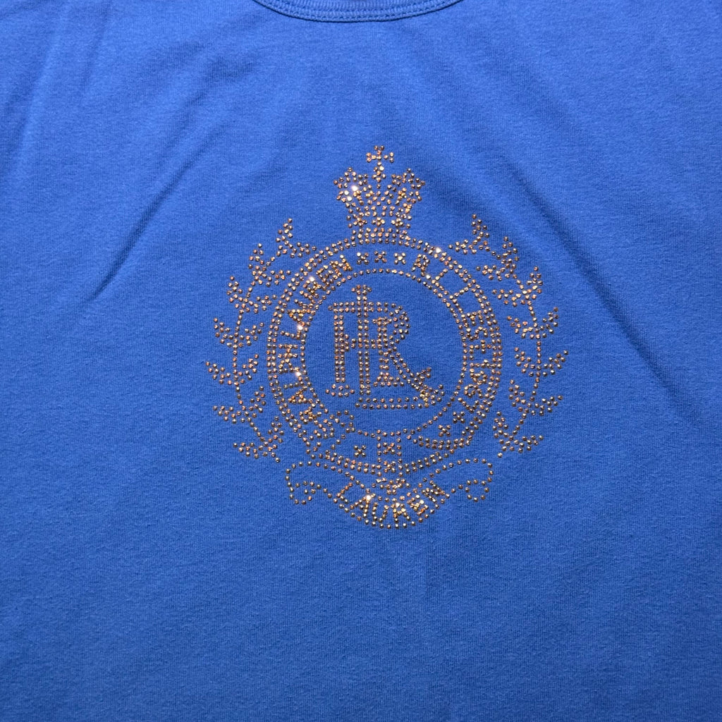 90’s Lauren Ralph Lauren Royal Blue Studded top