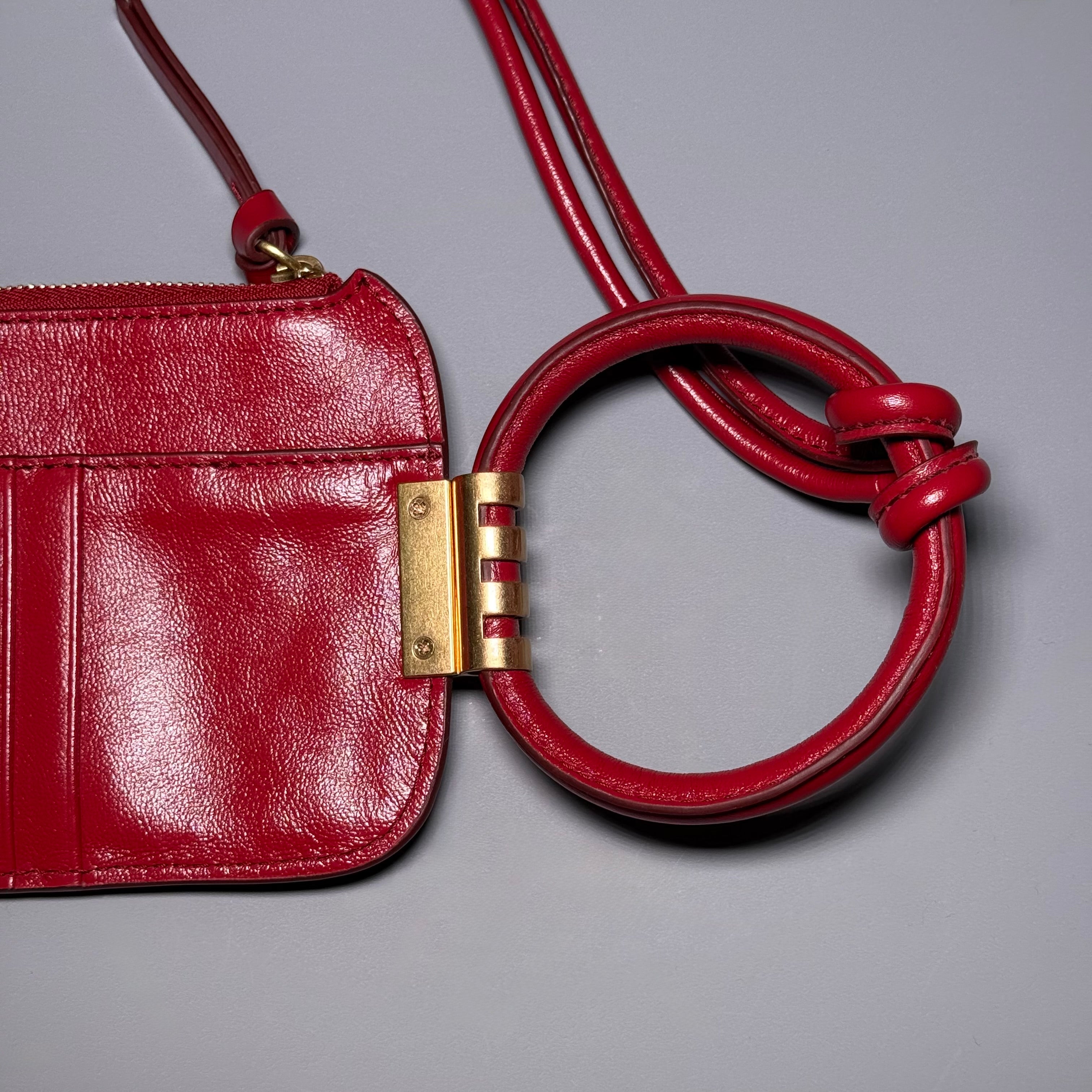 See By Chloe Eleonora Red Leather Pouch Crossbody