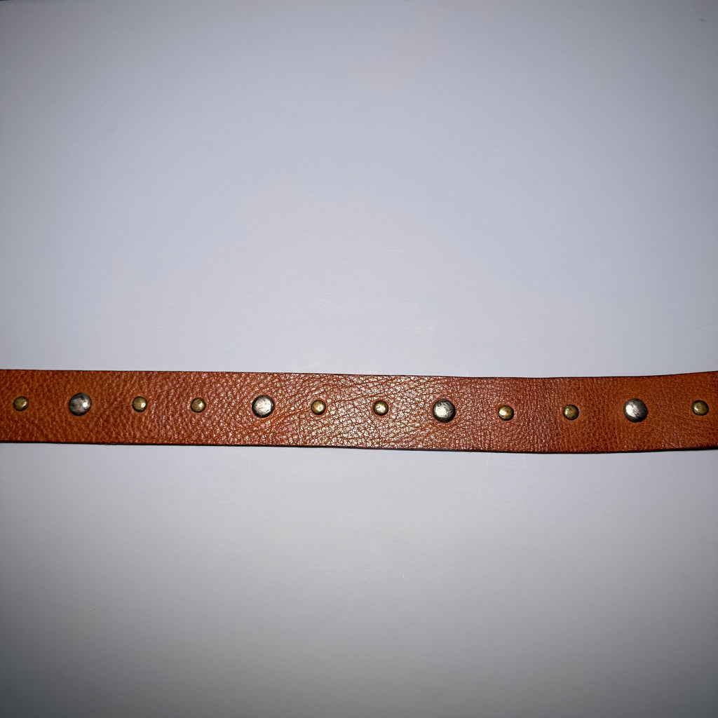 Just Cavalli Studded Leather belt Green Buckle
