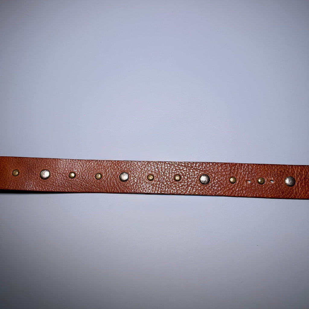 Just Cavalli Studded Leather belt Green Buckle