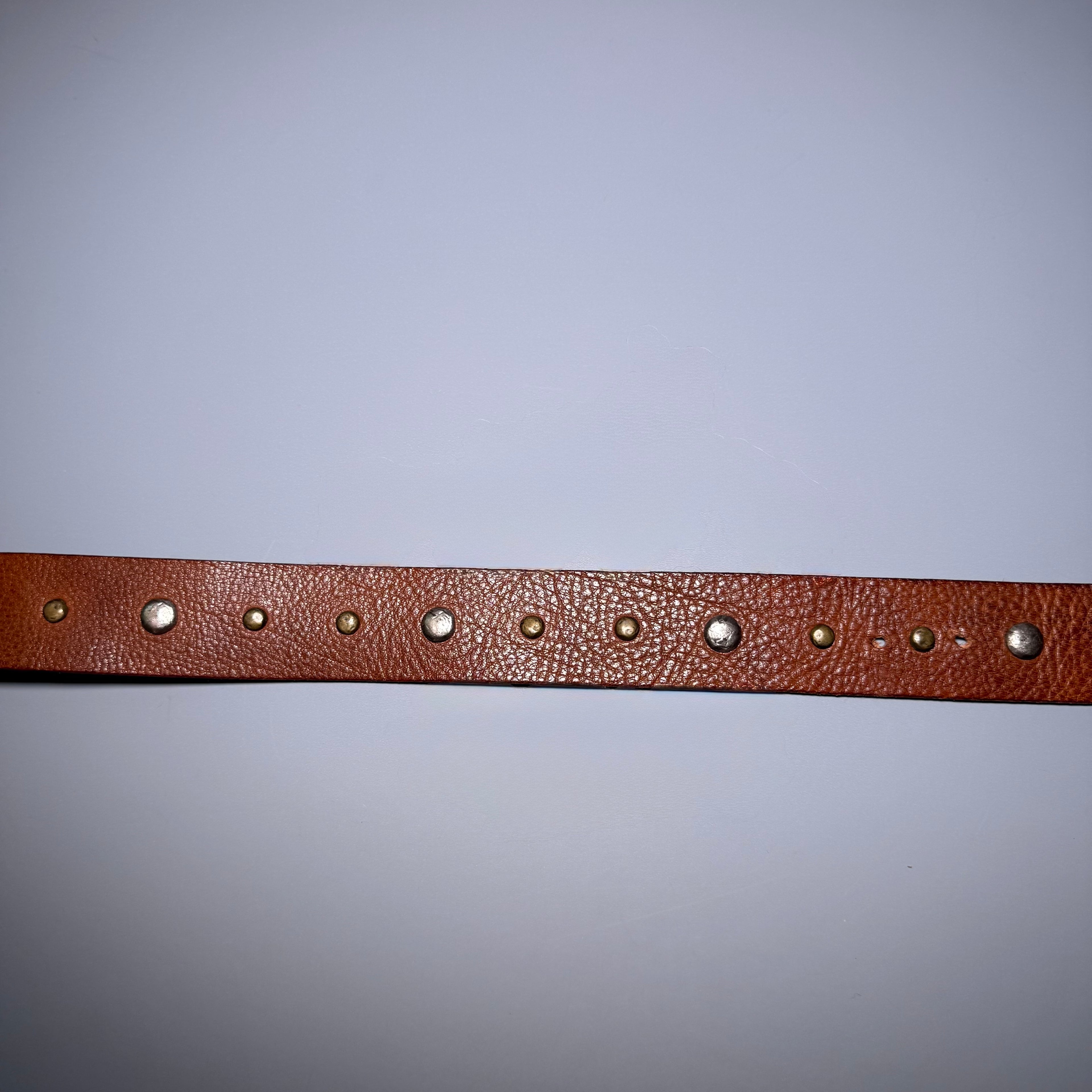 Just Cavalli Studded Leather belt Green Buckle