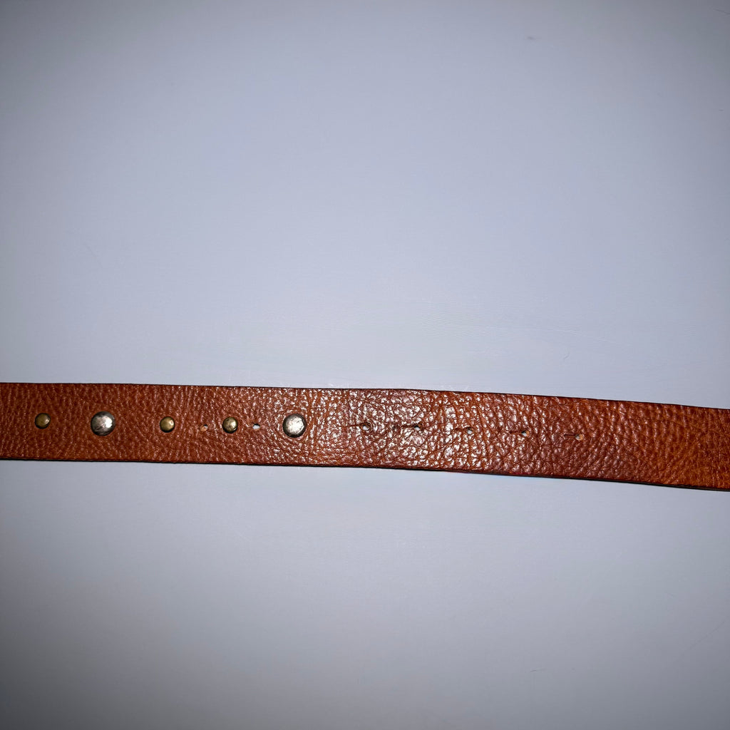 Just Cavalli Studded Leather belt Green Buckle