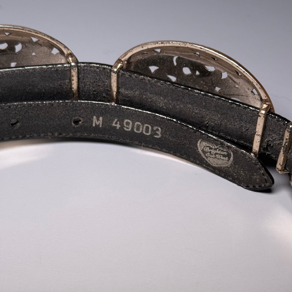 Brighton Silver Concho Floral Belt