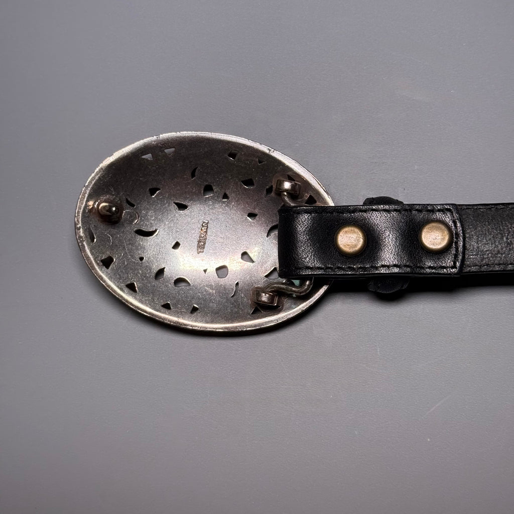 Brighton Silver Concho Floral Belt