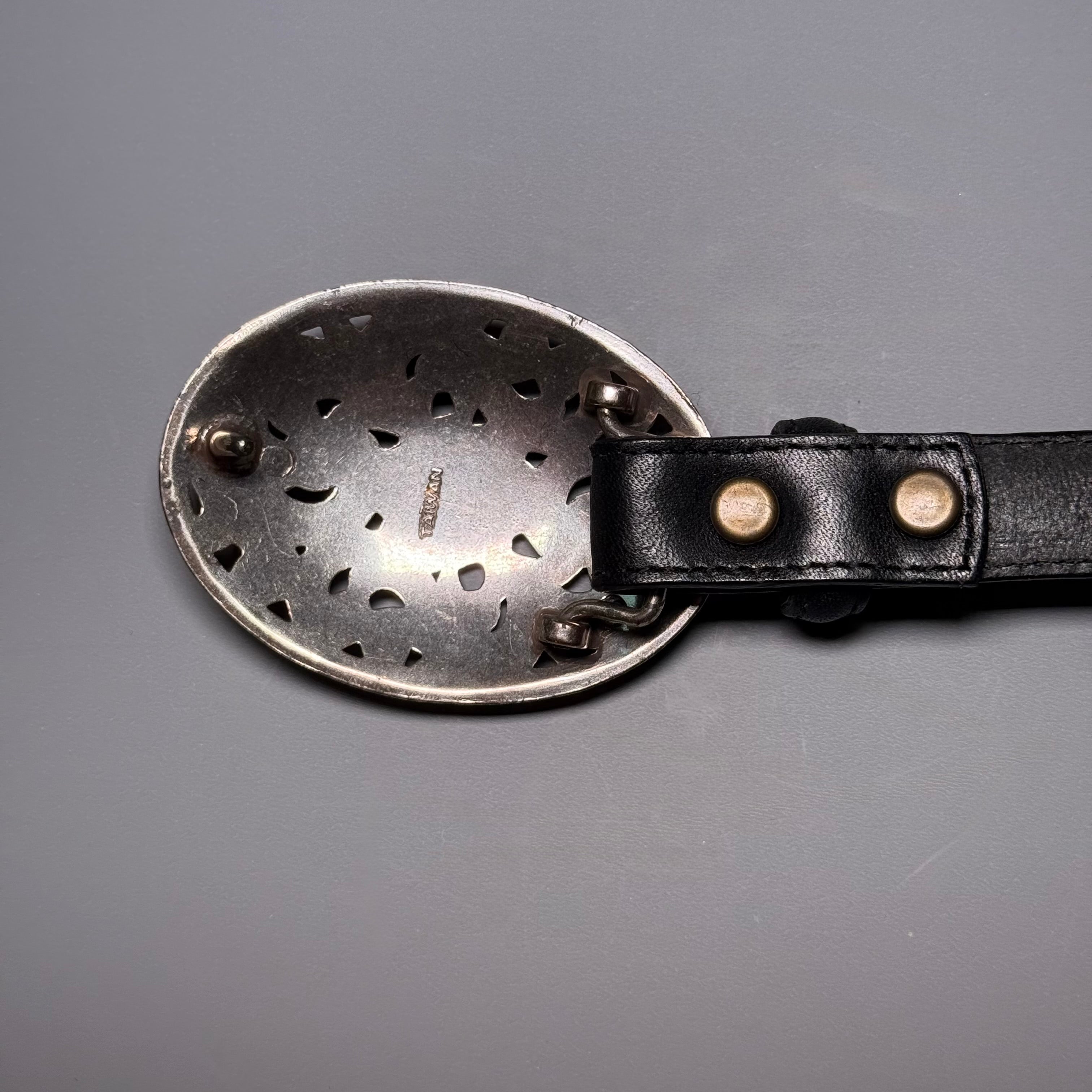 Brighton Silver Concho Floral Belt