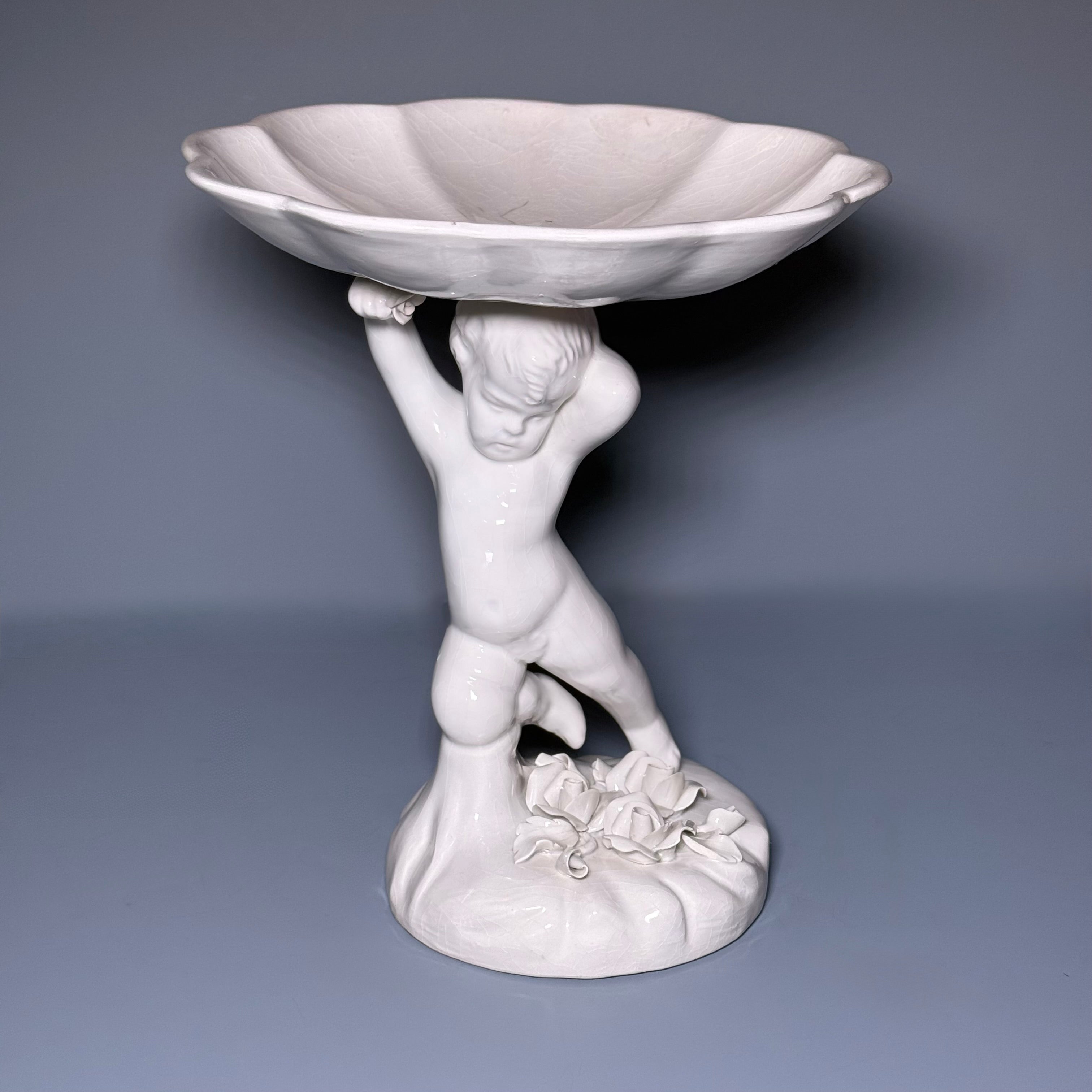 Pr. Ceramic Cupid Form Compotes Made in Italy