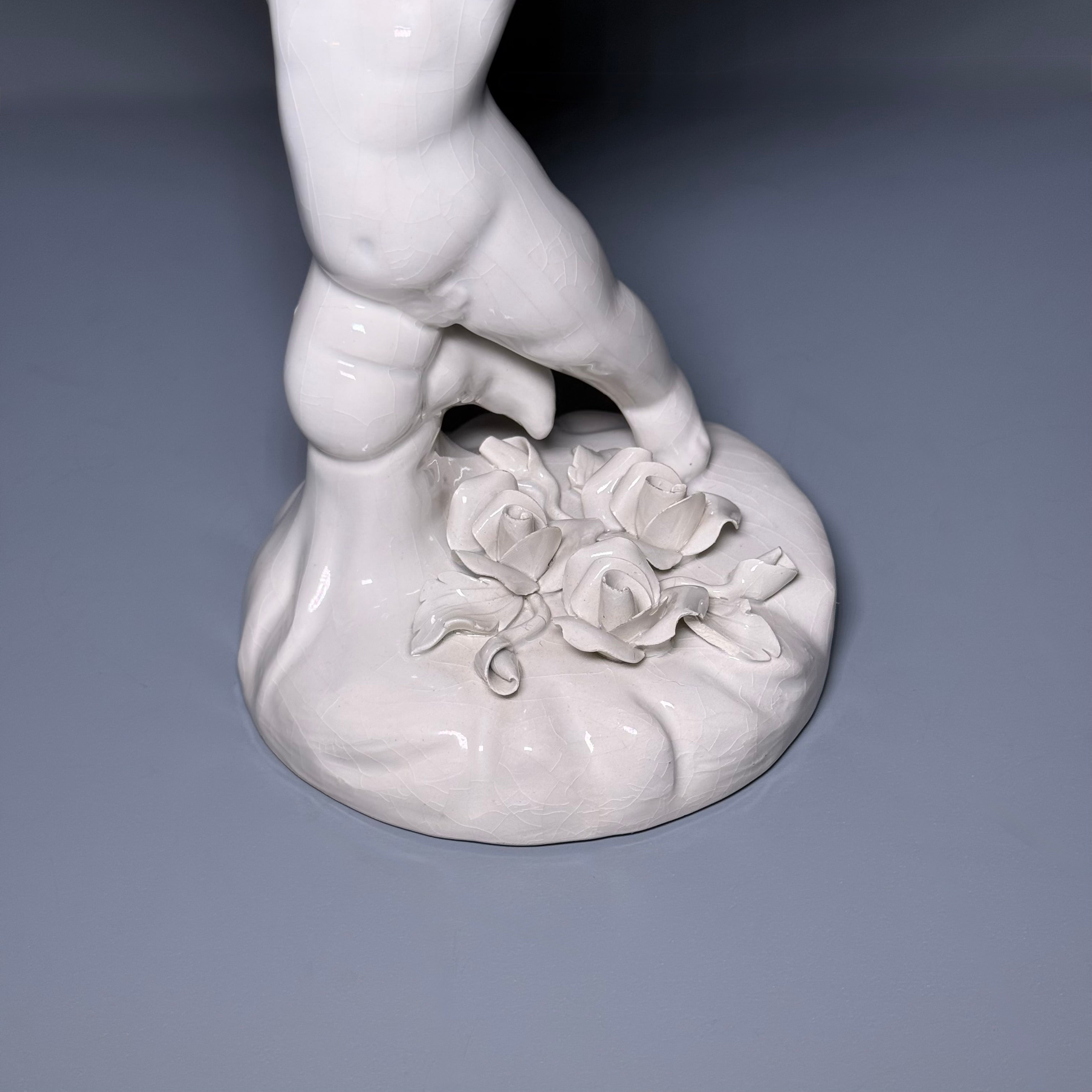 Pr. Ceramic Cupid Form Compotes Made in Italy