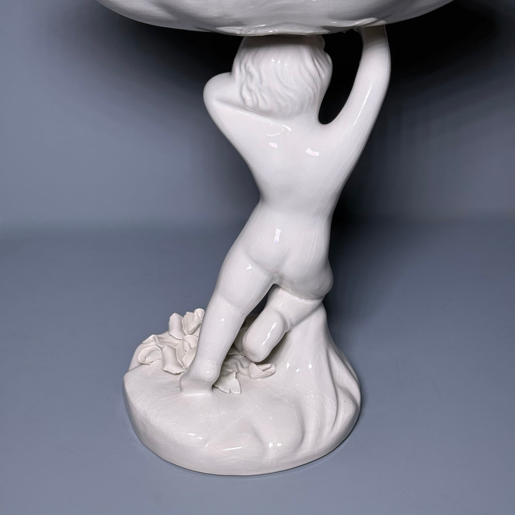 Pr. Ceramic Cupid Form Compotes Made in Italy